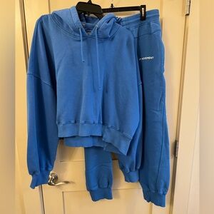 Free People Movement Blue Hoodie and Sweatpants Set